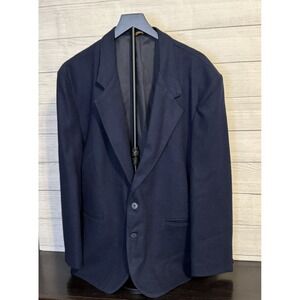 Vintage Azia Collection – Men's Sport Coat 40R (Navy Blue, Made in USA)